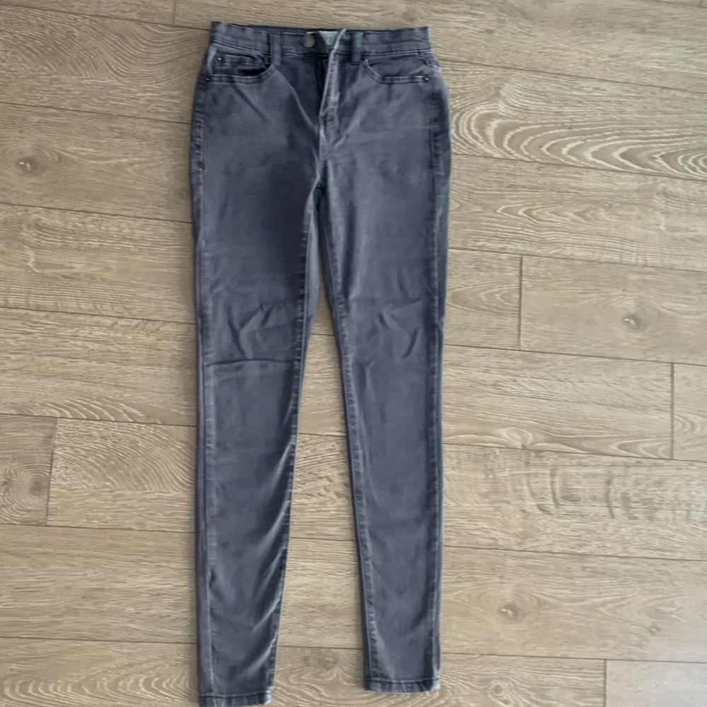 Gray High-Rise Jeans